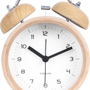 Karlsson Wekker Classic Bell Wood - Wit