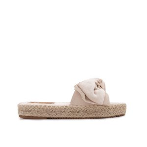 Knot Slippers Met Plateauzool, Beige