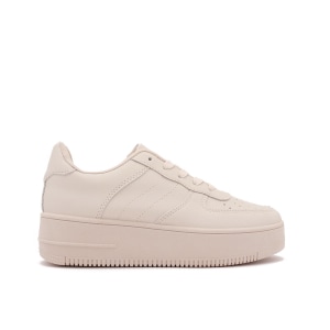 Lage Platform Sneakers, Beige