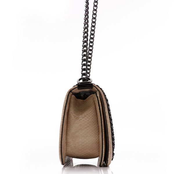 Lamonaca Snake, Dames schoudertas, Beige