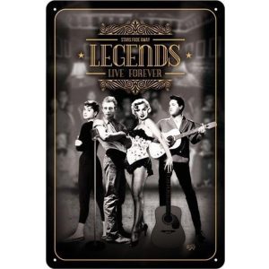 Legends Live Forever - Metalen Wandplaat
