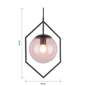 Hanglamp Diamond, Roze