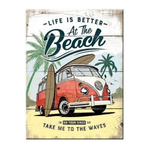 VW Bulli T1 - Life Is Better At The Beach - Magneet
