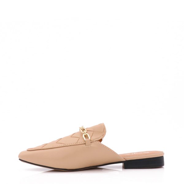 Loafer Met Gouden Ketting, Beige