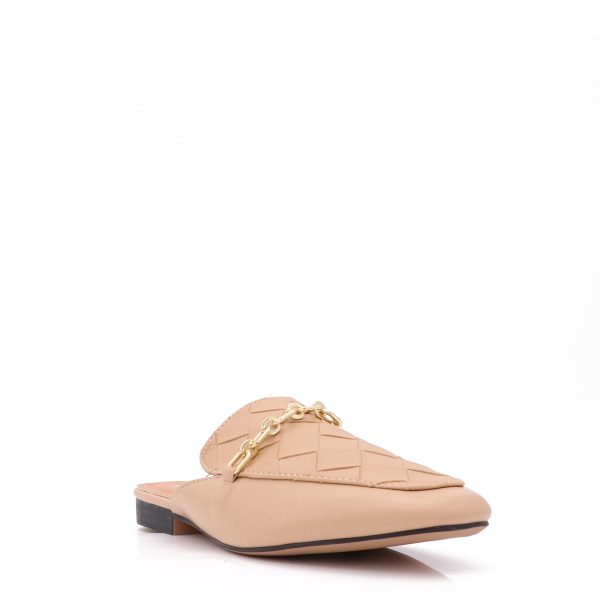Loafer Met Gouden Ketting, Beige