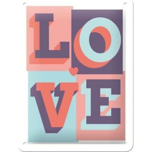 Love Embossed - Metalen Wandplaat