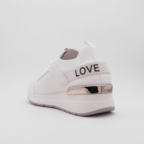 Love Fashion Stretch Knit Sock Sneakers, Wit