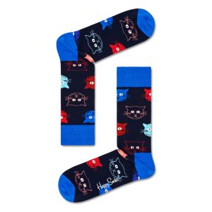 Happy Socks Cat Sokken - Donkerblauw