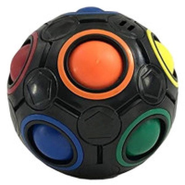 Magic Rainbow Puzzel Ball Fidget Toy, Zwart