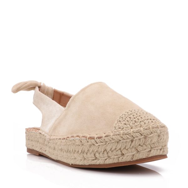 Espadrille Met Strik, Beige