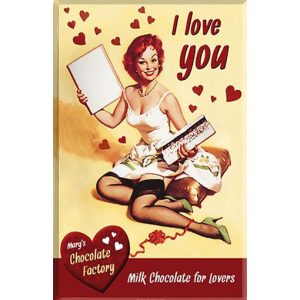 I Love You - Metalen Postcard