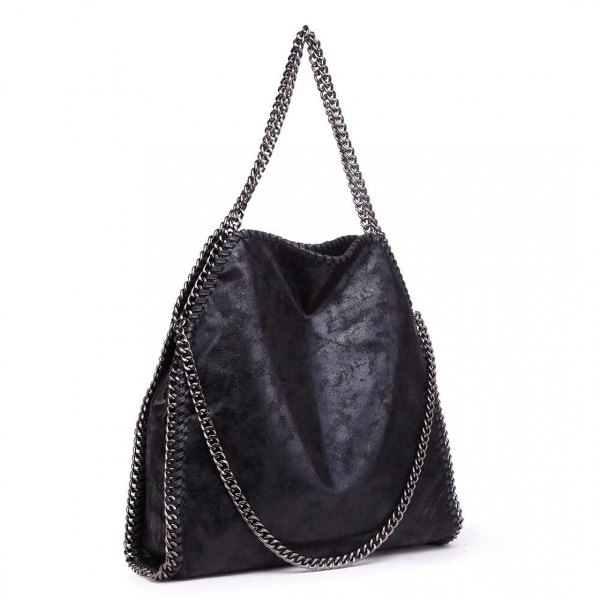 Miss Lulu - Stella Chained Shopper met rits - zwart
