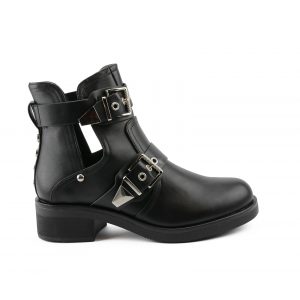 Moda Cut Out Boots, Zwart