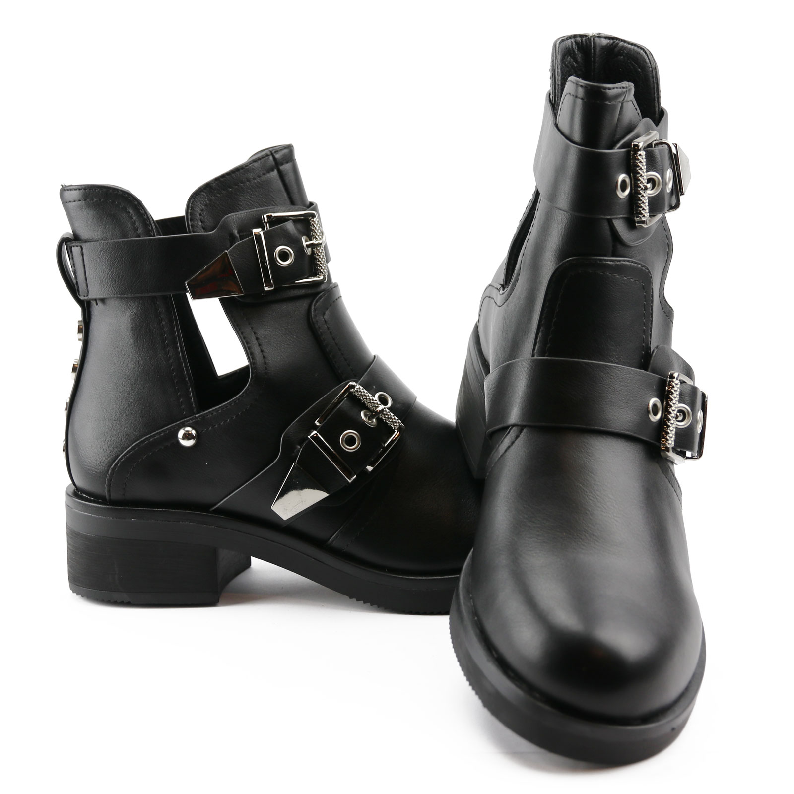 Oxmox Cut out boots zwart feest stijl Schoenen Enkellaarsjes met hak Cut out boots 