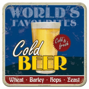Cold Beer - Metalen Onderzetter Cold Beer - Metalen Onderzetter