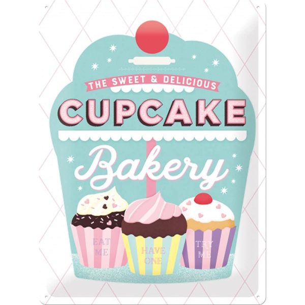 Cupcake Bakery - Metalen Wandplaat