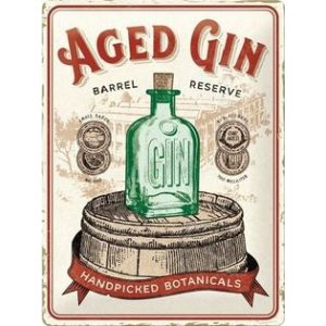 Aged Gin - Metalen Wandplaat