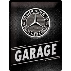 Mercedes Benz Garage - Metalen Wandplaat