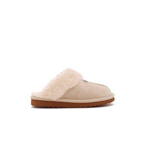 OOG Scuff Suède Pantoffels, Beige