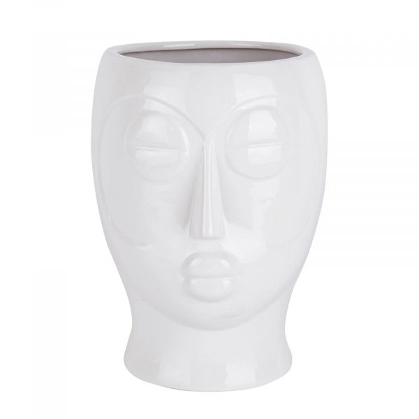 Plantenpot Mask - Wit