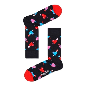 Happy Socks Heart Sokken, Zwart