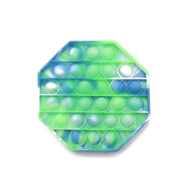 POP IT® Fidget, Tie Dye Vijfhoek, Groen/Blauw/Wit