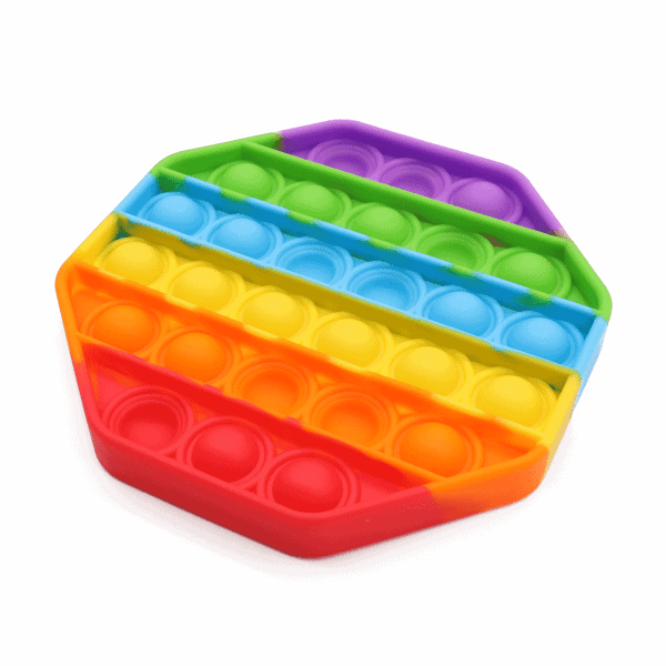 POP IT® Fidget, Achthoek, Regenboog