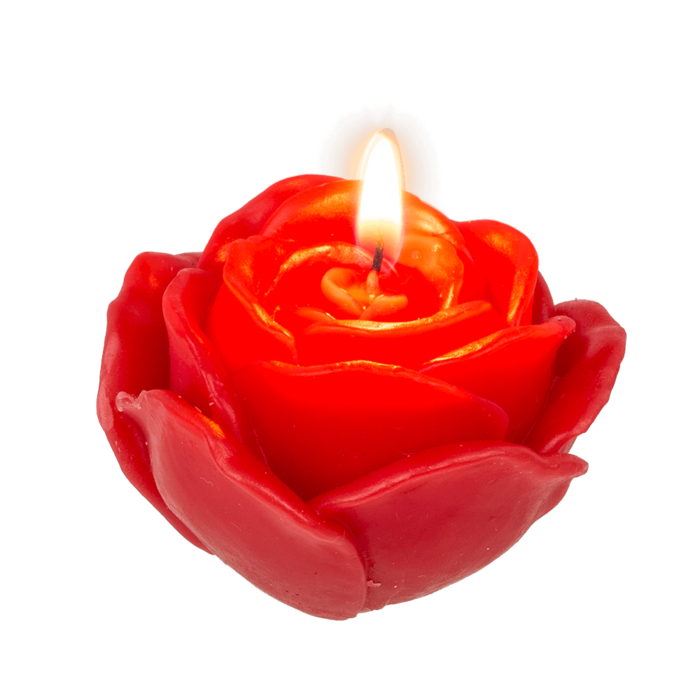 Rode Rozen Kaarsen (Set Van 3)