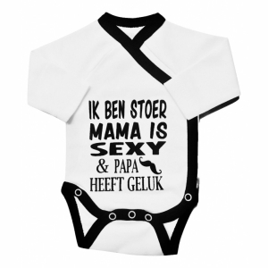 Petit Villain Romper - Ik Ben Stoer Mama Is Sexy & Papa Heeft Geluk