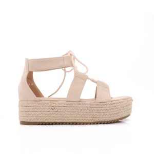 Sandalen Met Plateauzool, Beige