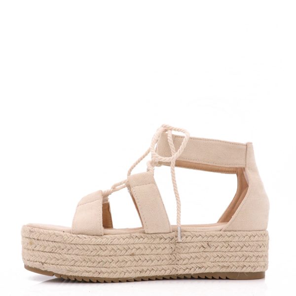 Sandalen Met Plateauzool, Beige