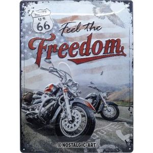 Route 66 Freedom - Metalen Wandplaat