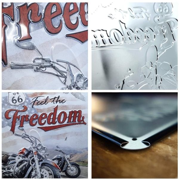 Route 66 Freedom - Metalen Wandplaat