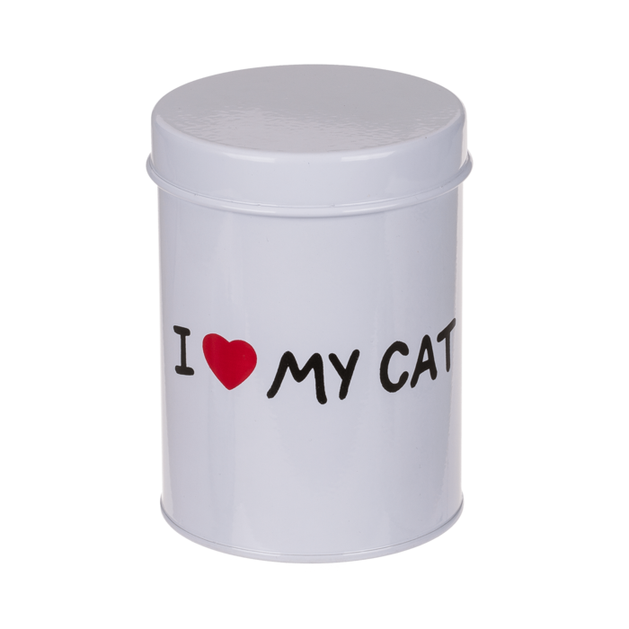 Rond Metalen Blik - I Love My Cat
