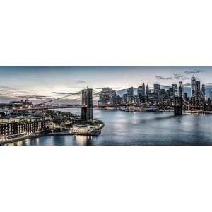Glasschilderij New York City Skyline Panorama
