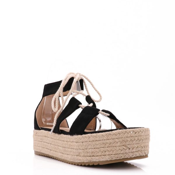 Sandalen Met Plateauzool, Zwart