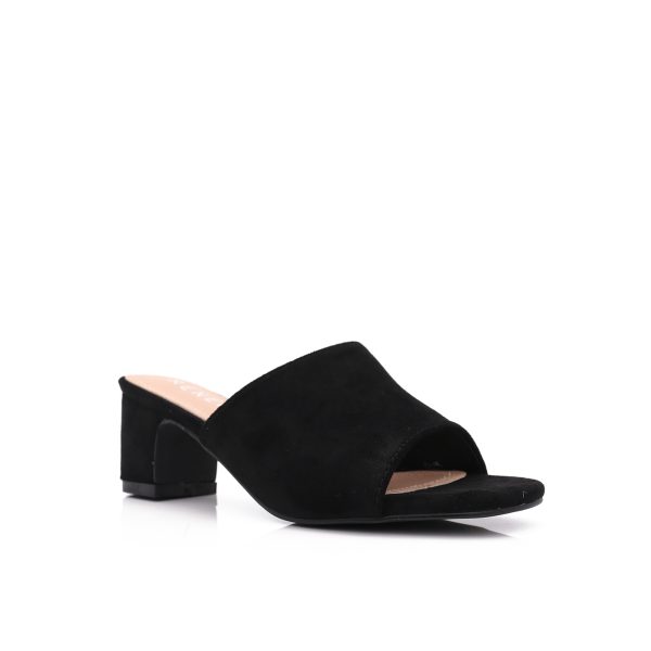 Sandalette Met Blokhak, Zwart