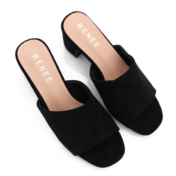 Sandalette Met Blokhak, Zwart
