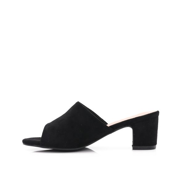 Sandalette Met Blokhak, Zwart