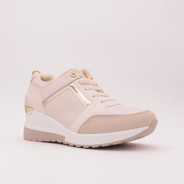 Sneakers Met Verborgen Sleehak, Beige