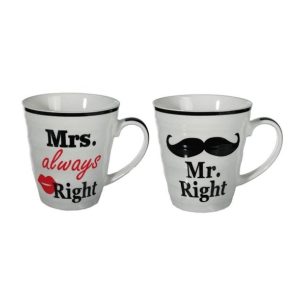 Set van 2 mokken - Mr. Right, Mrs. Always Right