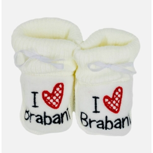 Petit Villain Babyslofjes - I Love Brabant (Wit)