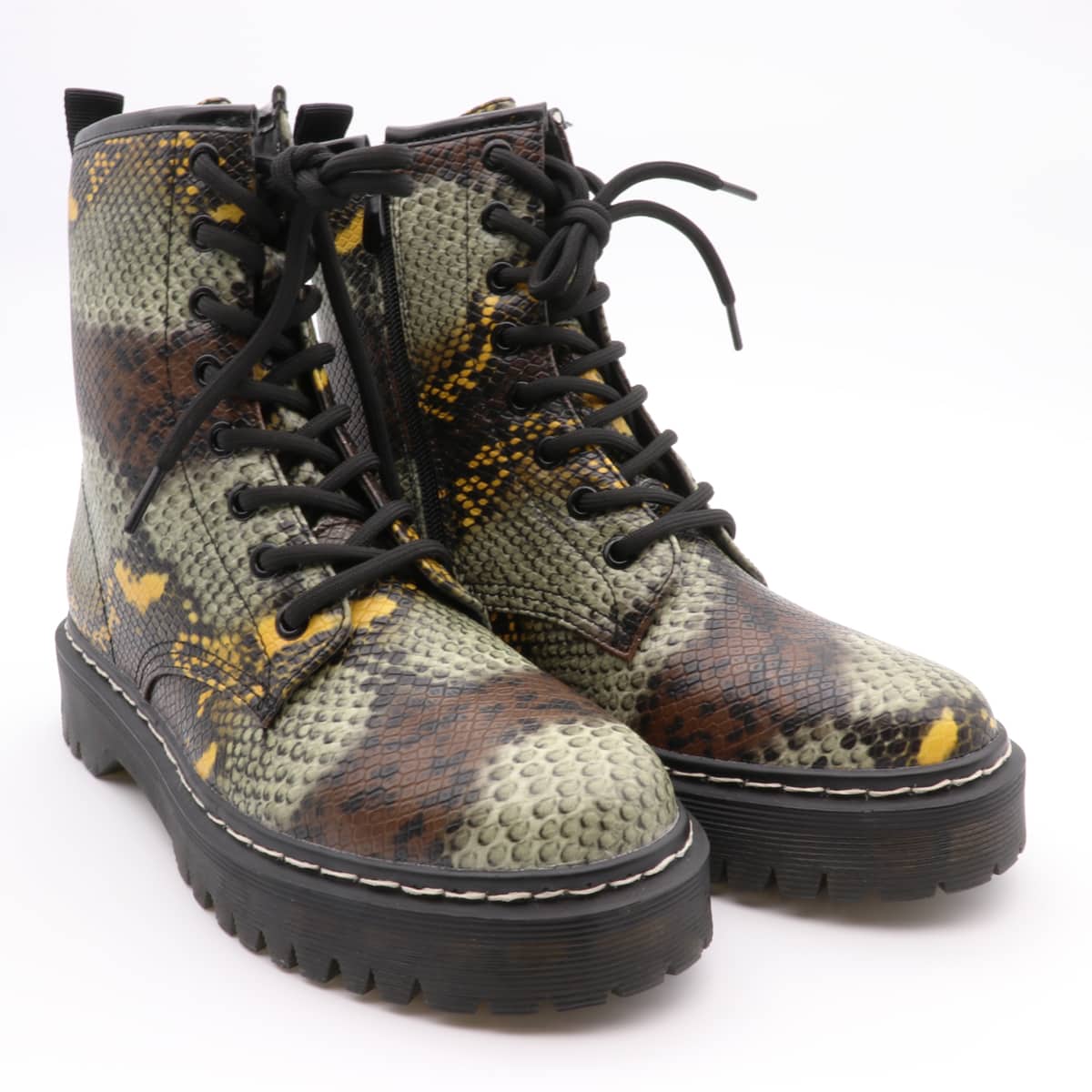 Dr. Martina Snakeskin Veterboots, Groen kopen? | EXPO