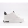 Sneakers Met Verborgen Sleehak, Wit/Zwart