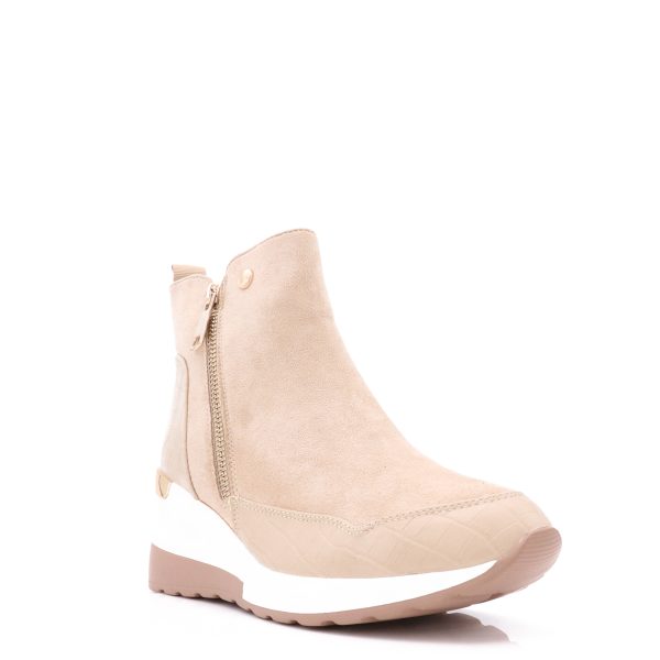 Sok Sneakers Met Verborgen Sleehak, Beige
