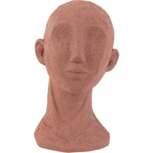 Standbeeld Face Art - Terracotta
