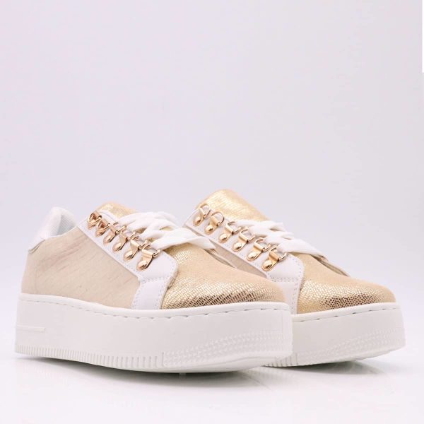 Plateau Sneakers Beige/Gold