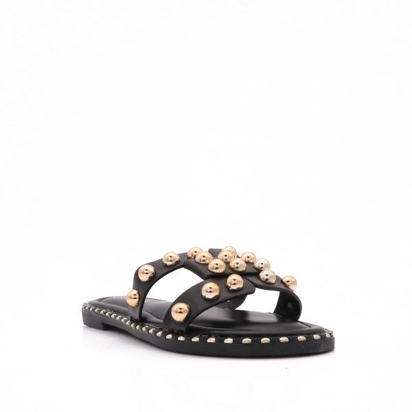 Kiki Slippers, Zwart/Goud