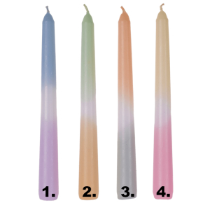 Conische Kaarsen Met Kleurverloop, Pastel (4 Stuks)