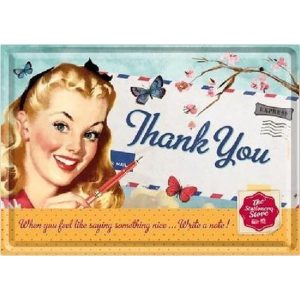 Thank You - Metalen Postcard